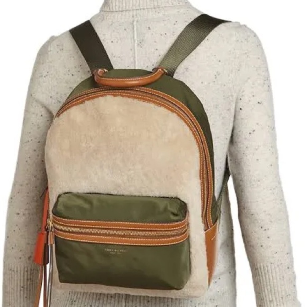 Tory Burch Backpack with Shearling Accent - Picture 10 of 10